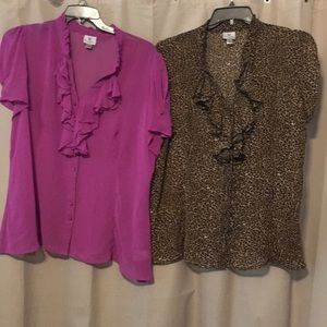 Two Ruffled Worthington dress shirts